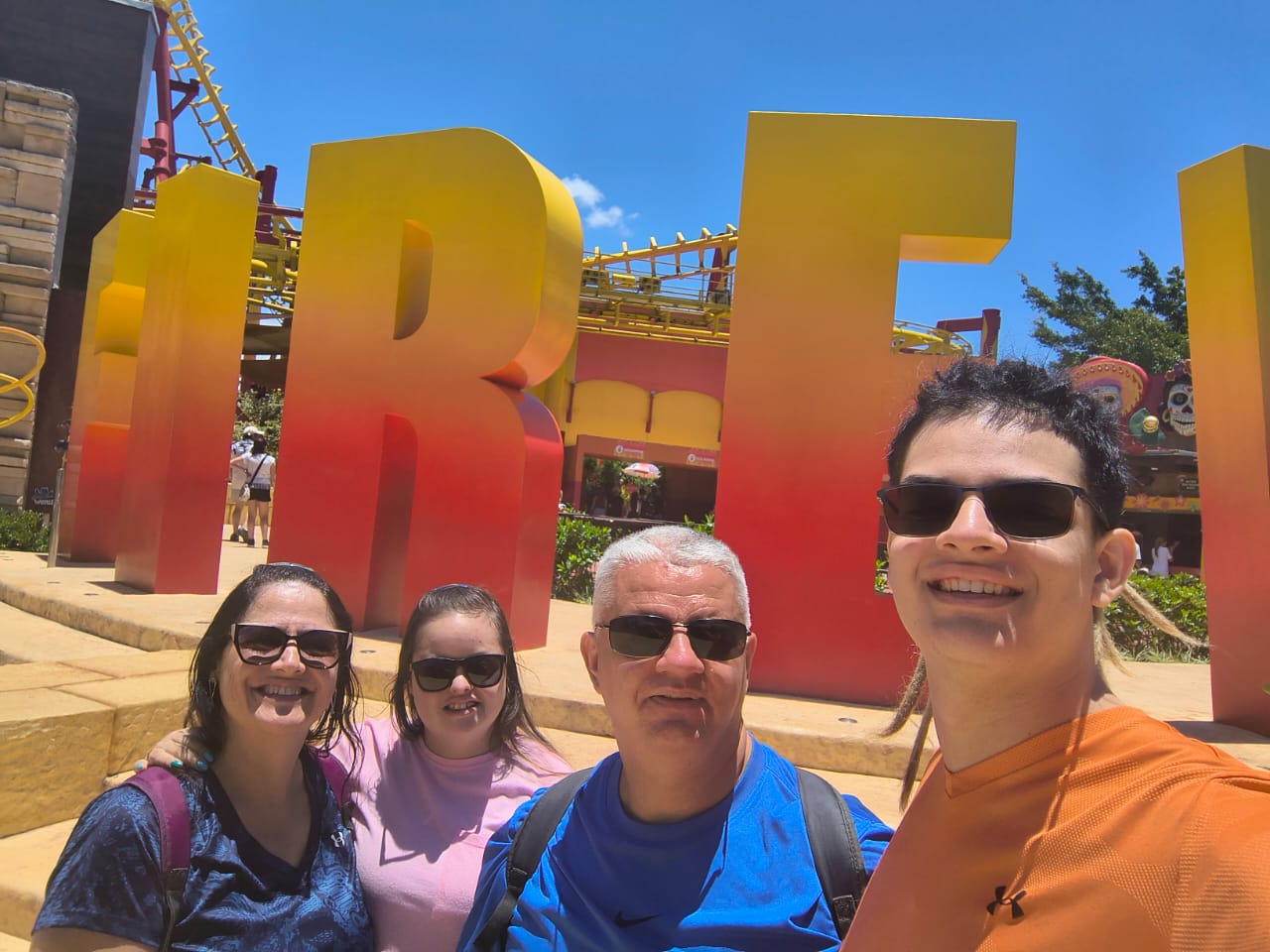 Lilian Moura com sua família